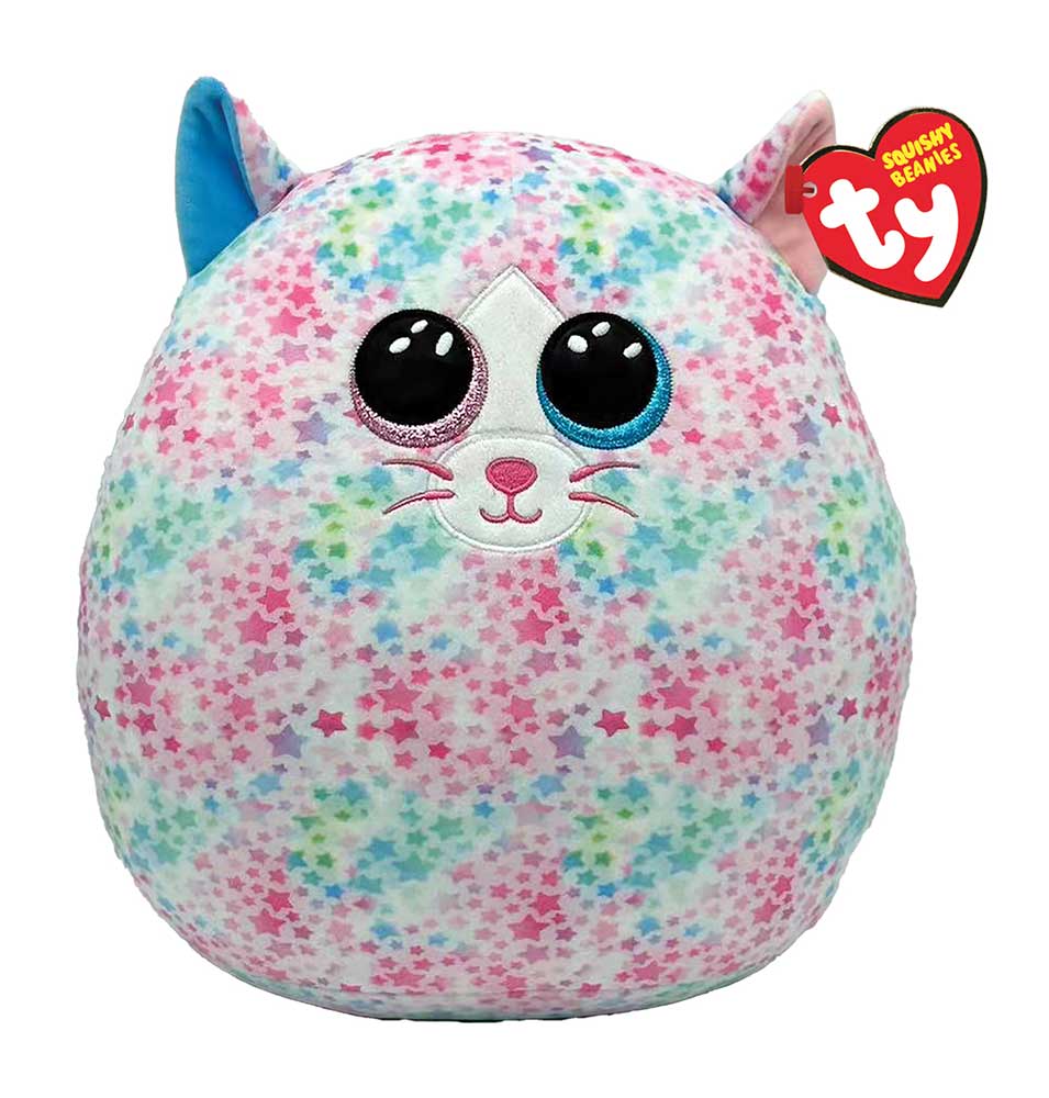 TY SQUISHY BEANIES EMMA CAT MULTICOLOR WITH STARS 38 cm