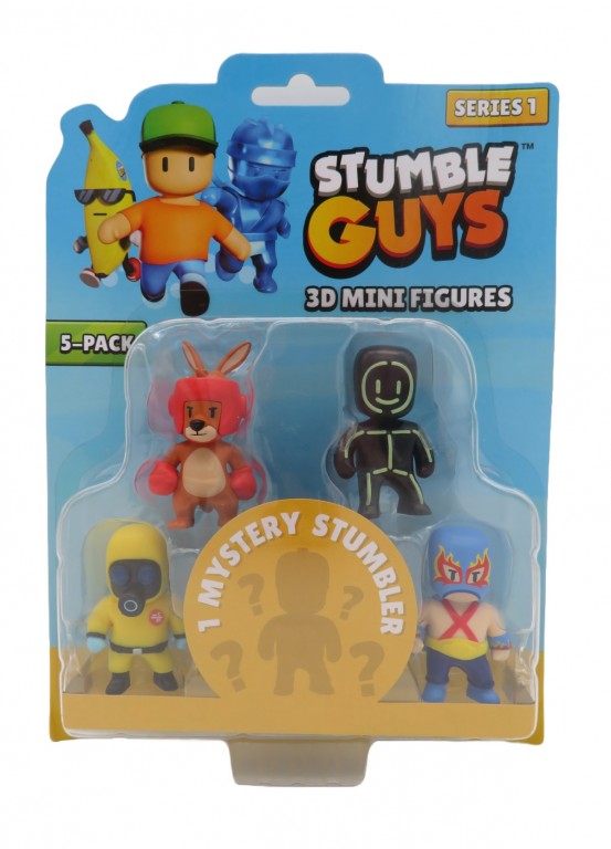 STUMBLE GUYS 3D MINI FIGURES 5 PACK - SEVERAL DESIGNS