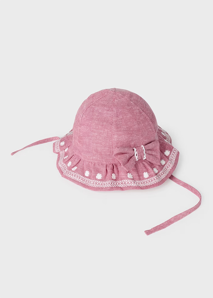 MAYORAL HAT LINEN EMBROIDERY POMEGRANATE