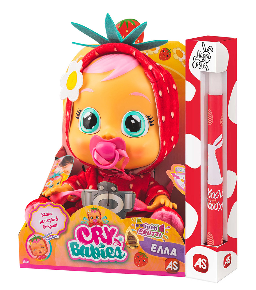 TOY CANDLE CRY BABIES TUTTI FRUTTI -  INTERACTIVE BABY DOLL CRIES REAL TEARS - ELLA
