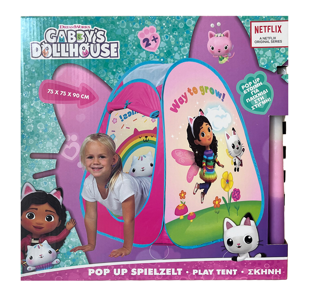 TOY CANDLE KIDS TENT POP UP GABBY\'S DOLLHOUSE