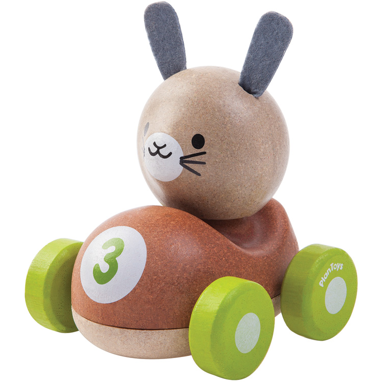 PLAN TOYS WOODEN FLOOR WITH VEHICLE bunny