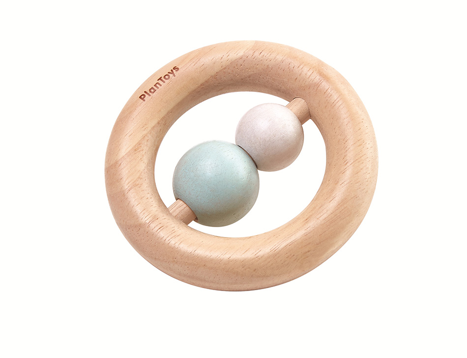 PLAN TOYS WOODEN RING RATTLE